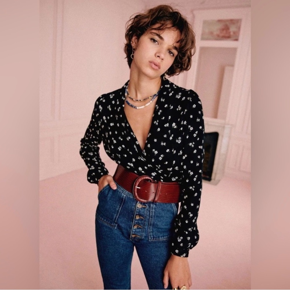 Sézane Abelia Blouse — Ditsy Floral Size 2